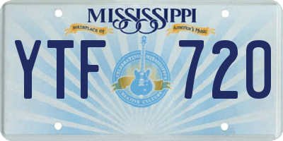 MS license plate YTF720