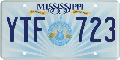 MS license plate YTF723