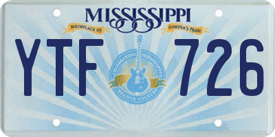 MS license plate YTF726