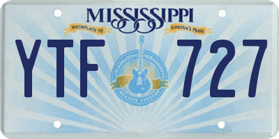 MS license plate YTF727