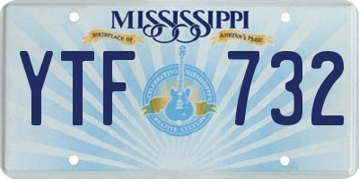 MS license plate YTF732