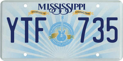 MS license plate YTF735
