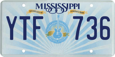 MS license plate YTF736