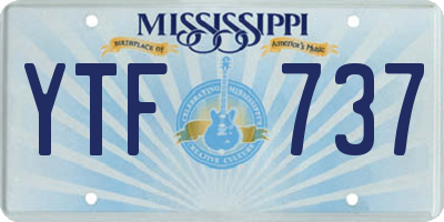 MS license plate YTF737