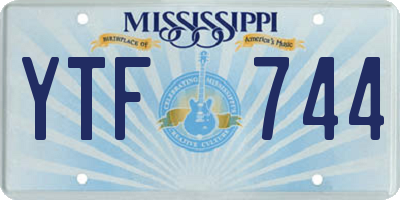 MS license plate YTF744
