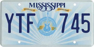 MS license plate YTF745