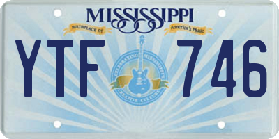 MS license plate YTF746