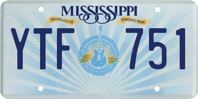 MS license plate YTF751