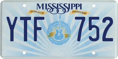 MS license plate YTF752