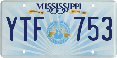 MS license plate YTF753