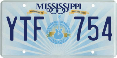 MS license plate YTF754