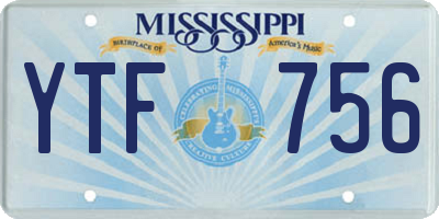 MS license plate YTF756