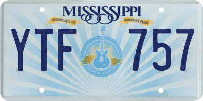 MS license plate YTF757