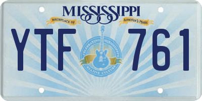 MS license plate YTF761
