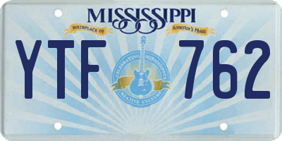 MS license plate YTF762