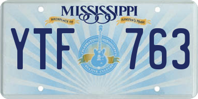MS license plate YTF763