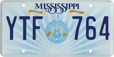 MS license plate YTF764