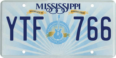MS license plate YTF766
