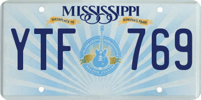 MS license plate YTF769