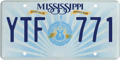 MS license plate YTF771