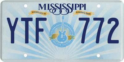 MS license plate YTF772