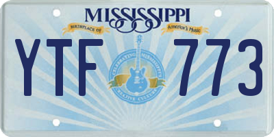 MS license plate YTF773