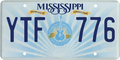 MS license plate YTF776