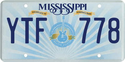 MS license plate YTF778