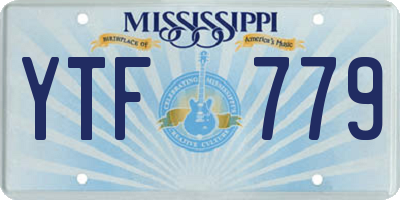 MS license plate YTF779