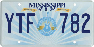 MS license plate YTF782