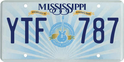MS license plate YTF787