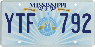 MS license plate YTF792