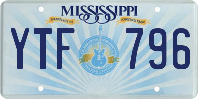 MS license plate YTF796
