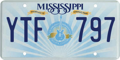 MS license plate YTF797