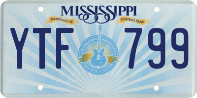MS license plate YTF799