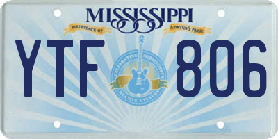 MS license plate YTF806