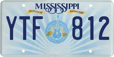 MS license plate YTF812