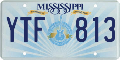 MS license plate YTF813