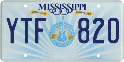 MS license plate YTF820