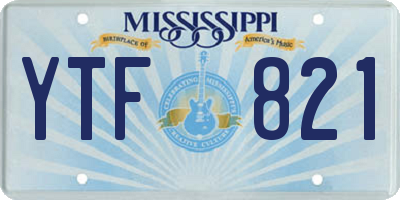 MS license plate YTF821