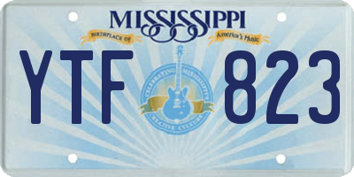 MS license plate YTF823