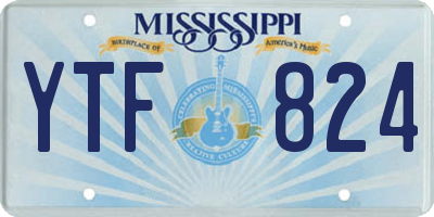 MS license plate YTF824