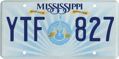 MS license plate YTF827