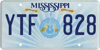 MS license plate YTF828