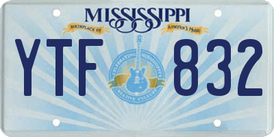 MS license plate YTF832