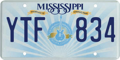 MS license plate YTF834