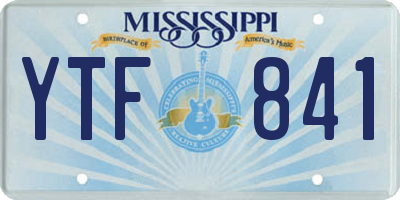MS license plate YTF841