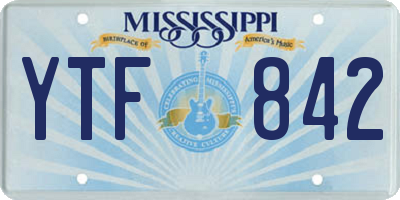 MS license plate YTF842