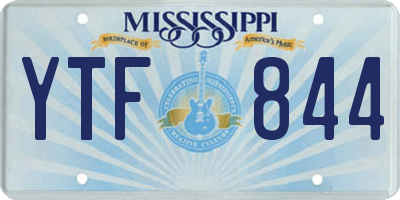 MS license plate YTF844
