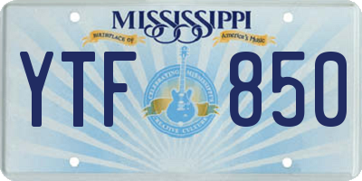 MS license plate YTF850